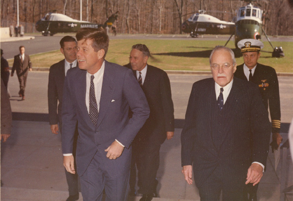 CIA Director Allen Dulles and John F Kennedy